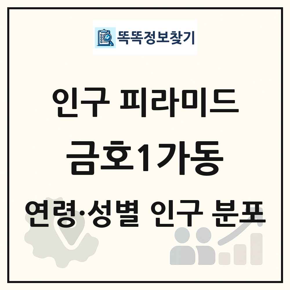 금호1가동 인구 피라미드 링크 그림
